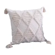 Boho Tassels Pillow Cover Throw Cushion Case Tufted Woven Sofa Couch Decor
