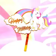 Unicorn Rainbow Cake Topper, Birthday Party Cake Decoration Unicorn Theme