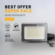 Outway 4x LED Flood Light 50W Colour Adjustable Outdoor Spotlight