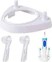 Toothbrush Holder Charger Holder - Toothbrush Head Holder with 2 Toothbrush Heads Cover Caps Compatible with Oral-B D Series, PRO Series