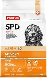 Prime 100 SPD Air Dried Dog Food, Chicken & Brown Rice, Single Protein Diet, Hypoallergenic Australian Made Beef Dog Food Natural Grain Free (120 Grams)
