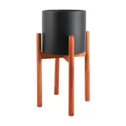 Maine & Crawford BLK Peyton Garden Decor w/ Ceramic Pot 36x22cm Planter Stand