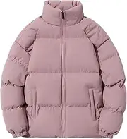 [Generic] Womens Mid Length 2022 Cotton Jacket New Stand Up Collar Slim Size Cotton Jacket Short Coat Winter Cotton Padded Jacket Puffy Sleeping Bag