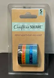 Deco Tape 5 Rolls Scrapbooking Crafter's Square gaming glitter Arts & Crafts new