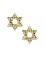 Meira T 14K Yellow Gold Diamond Star of David Stud Earrings