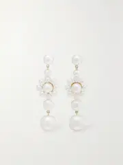 [Sophie Bille Brahe] Sophie Bille Brahe - Marguerite De Mariage 14-karat Gold Pearl Earrings - White - One size One size White