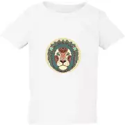 Lion Head Leo King Jungle Zodiac Horoscope White Boys Girls T Shirt Tee Top Kids