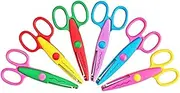 Decorative Paper Edge Scissor Set –5'' Colorful Paper Edger Scissors Great forTeachers, Crafts, Scrapbooking, DIY Projects and Crafts, Set of 6 (5inch)