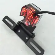 Brake License Plate Maltese Cross Shape Tail Light Fit for Universal Motorcycle