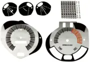 Premium Dash Decal 69 AMC Javelin AMX FULL KIT 140MPH with TACH SILVER/BLACK