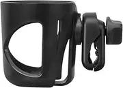 Universal Cup Holder Pram, Universal Stroller/Pushchair Cup Holders, Adjustable Bottle Organizer for Bikes, Trolleys or Walkers, Fits Most Cups(Color:Black)