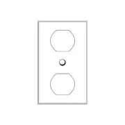 SUNLITE Steel E211S 1 Gang Duplex Receptacle Plate