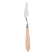 No.10 Painting Palette Knife Stainless Steel Pointy Spatula Beech Wood Handle