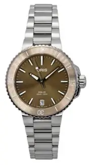 Oris Aquis Swiss Made Stainless Steel Brown Dial Automatic 300M Unisex Watch