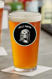 Dolly Parton - Country - Blue - 16oz Pint Beer Glass Barware Seltzer Cocktail