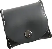 [BESPORTBLE] Men Retro Mini Coin Pouch Button Design Leather Bag for Coins Receipts Coin Container Present for Birthdays Anniversaries Classic