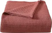 [Tommy Bahama] Soft Cotton Bedding, Medium Weight Home Decor for All Seasons Blanket, King, Bahama Coast Coral