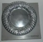 New Wilton Armetale Brand Acanthus Round Tray 373534 Stately Handcrafted USA 12"