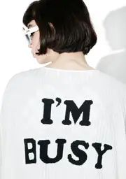 [Wildfox Couture] I'm Busy Micro Cashmere Blend Cardigan