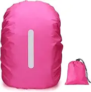 Rain Cover for Backpacks Rain Cover Backpack Step by Step Backpack Protection Outdoor Camping Hiking with Elastic Storage Bag Pink 20L