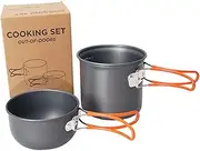 Toyvian 1 Set Folding Handle Camping Pot Set Lightweight Non Stick Cookware for Outdoor Cooking Picnic Camping Activities Durable and Equipment