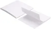sourcing map 4set Hook and Loop Strips with Adhesive 4.3"x4.3" Double Sided Hook and Loop Tape Nylon Self Sticky Fastener for Home Office Car, White