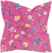 [Yoogain] Flowers Peonies Carnation Basil Hot Peach silk scarf pashminas silk scarfLong and large neck scarves for women for winter bufandas para mujer para frio, Flowers Peonies Carnation Basil Hot