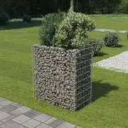 Raised Garden Bed, Elevated Planter Box Plant Container Gabion Galvanised Steel 90x50x100 cm