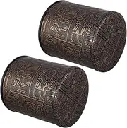 CORHAD Set of Style Dice Holders Fashionable Leather Dice Cups Storage for Games
