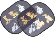 PRETYZOOM 2Pcs Car Window Sunshade for Pet Electrostatic Decals Easy Application Removal Blocks UV Rays Glare Fits Cars Convenient Sun Protection