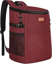 Camping Cooler Backpack 30 Cans, Soft Backpack Coolers Insulated Leak Proof Travel Cooler Bag Waterproof Lunch Picnic Beach Work Trip Thermal Bag Drink Beverage Beer Bag Cooler Wine
