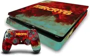 Official Far Cry 6 Graphics Logo Vinyl Sticker Gaming Skin Decal Cover Compatible with Sony PlayStation 4 PS4 Slim Console and DualShock 4 Controller