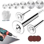 [Generic] Cutting Wheel Set for Drills - Metal Drill Cutting Saw Disc,Anti-Rust Drill Cutting Wheel for Workshops, Families, and Factories