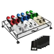 Under Bed Shoe Storage Organizer, Rolling Underbed Metal Drawer Containers 1