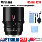 7artisans Cine Lens 85mm T2.0 Lens For Sony E Mount/ L Mount /Nikon / Canon