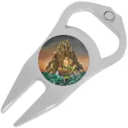 Mermaid Cliffs Golf Ball Marker Divot Repair Tool Bottle Opener