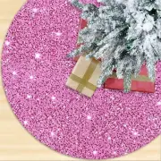 46 Inch Reversible Christmas Tree Skirt Glitter Sparkly Tree Skirts Xmas Decor
