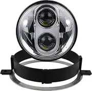 Motorcycle Headlight with Mounting Bracket Ring Motorcycle Projector LED 5.75 Inch Headlight For VTX 2002-2009 VTX 1800 VTX 1300