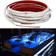 Seapon Pontoon Boat Light, Marine Led Light Strip for Duck Jon Bass Boat Sailboat Kayak, Led Flex Lighting for Boat Deck Light Accent Light Courtesy Interior Lights Fishing Night, 12v, 5m(16.4ft)