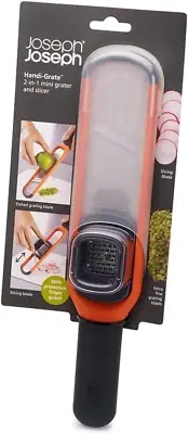 Joseph Joseph 2 in 1 Mini Grater Slicer Orange Kitchen Tool