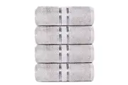 Pack of 4 Large Bath Towels (100% Cotton, Bath Towels - 4 Piece Light Grey