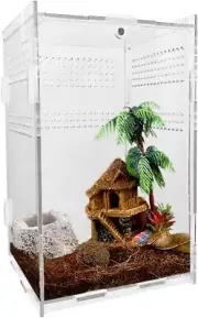 Acrylic Reptile Terrarium Acrylic Transparent Reptile Tank Breeding Box-5x5x8
