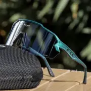 WEST BIKING Anti-Fog Photochromic Cycling Glasses TR90 Sunglasses Goggles Green