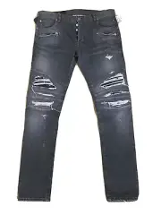 Brand New Balmain Ribbed Biker Patches Slim Jean Never Worn