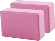 Milisten 2Pcs Thick Eva Yoga Bricks Multi Purpose Fitness Props for Home Use Slip Resistant Surface Beveled Edges for Safe Grip for Yoga and Dance