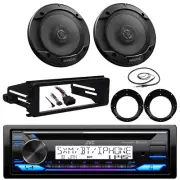 JVC Bluetooth CD Radio, Harley Install Kit, Antenna, 2x 6.5" Speakers, Adapters