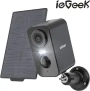 ieGeek 2K Security Camera WiFi Wireless Outdoor Night Vision with Solar Panel
