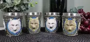 Mythical Fantasy Albino And Gray Wolf Shot Glasses 2-Ounce Set Of 4 Novelties