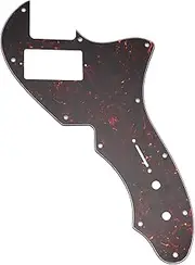 [Musiclily] Pro 11 Holes Single H Guitar Pickguard For USA Fender 69 Tele Thinline Style Electric Guitar, 4ply Tortoise Shell