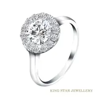 在飛比找樂天市場購物網優惠-【King Star】一克拉鑽石同心14K金戒指(F SI2